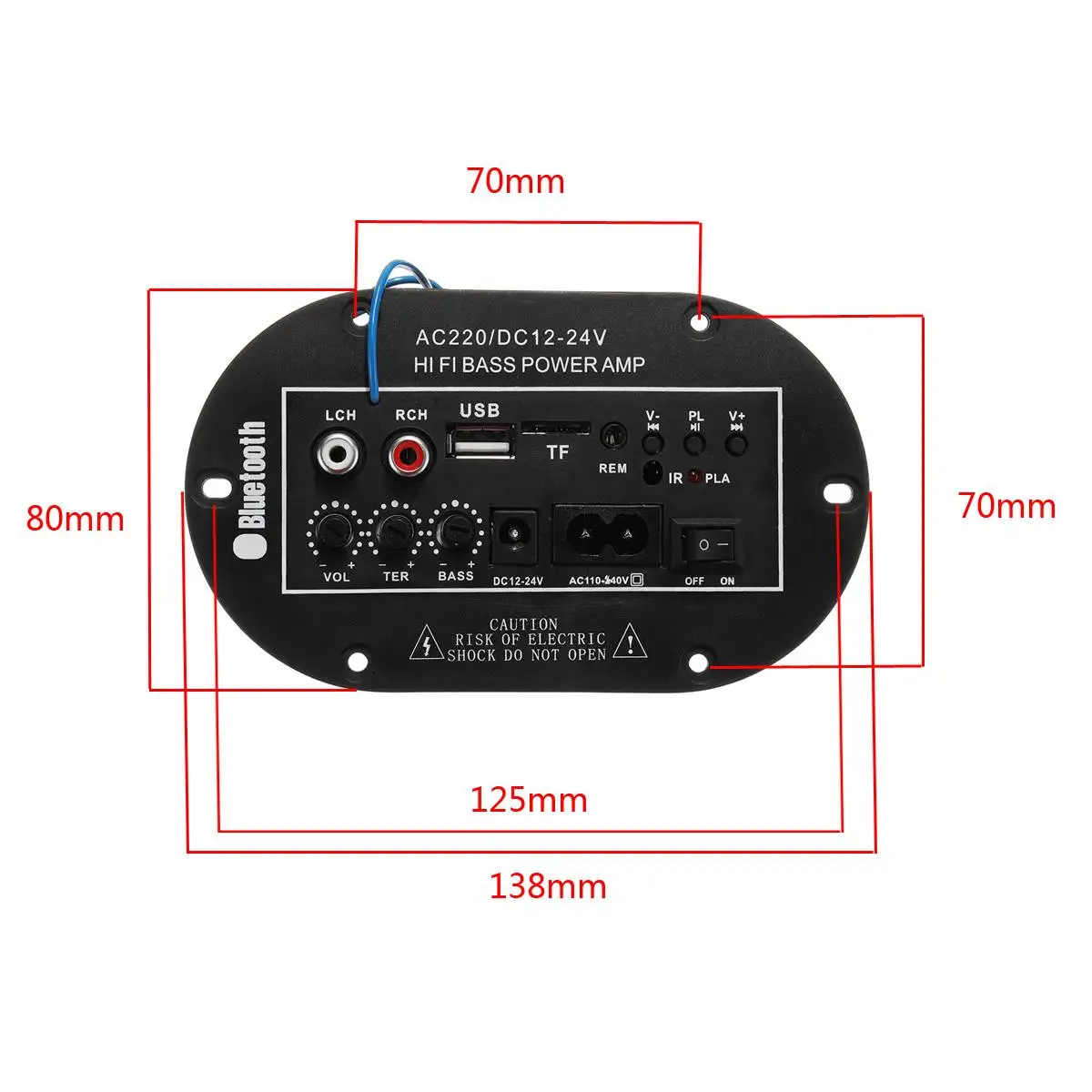 Высокая мощность bluetooth Сабвуфер Hi-Fi усилитель басов доска для дома и автомобиля MP3 аудио с пультом дистанционного управления