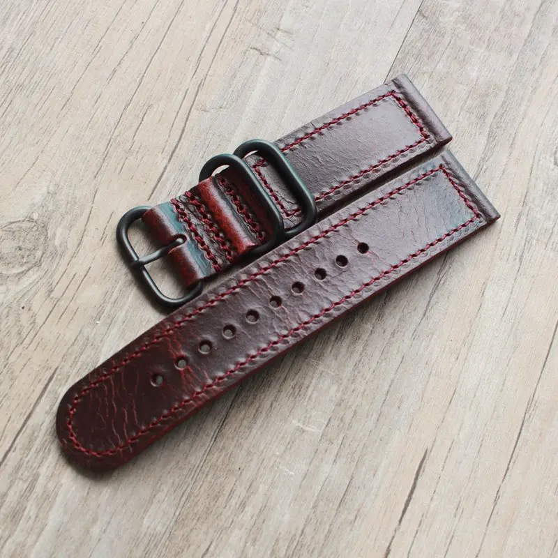 

20mm 22mm 24mm New design High-end fashion Handmade Matte Leather Watch Bands Bracelet Straps for Big branded watch Watchbands