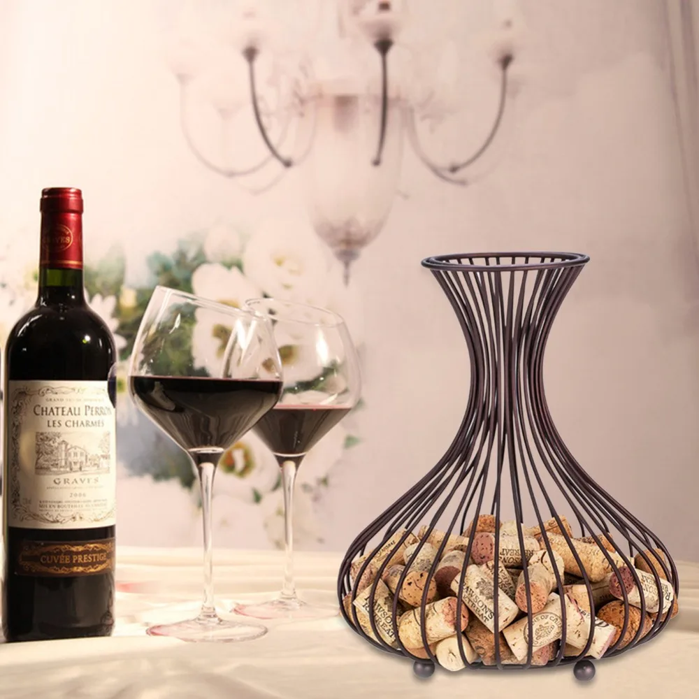 

New 2019 Nordic simple style Storage Container Basket Metal Home Bar Decor Cage Rack Resin Crafts Home Accessories