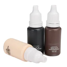 Профессиональные 3 шт 15 мл чернила татуировки 3 цвета для Перманентный Макияж брови, подводка, губы косметические ручные пигменты краски