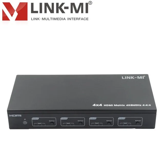 LINK-MI LM-MX09B 4x4 HDMI2.0 Matrix Support 4K@60hz YUV4:4:4 18Gbps HDR 4xHDMI Input 4xHDMI output with 4xSPDIF Audio