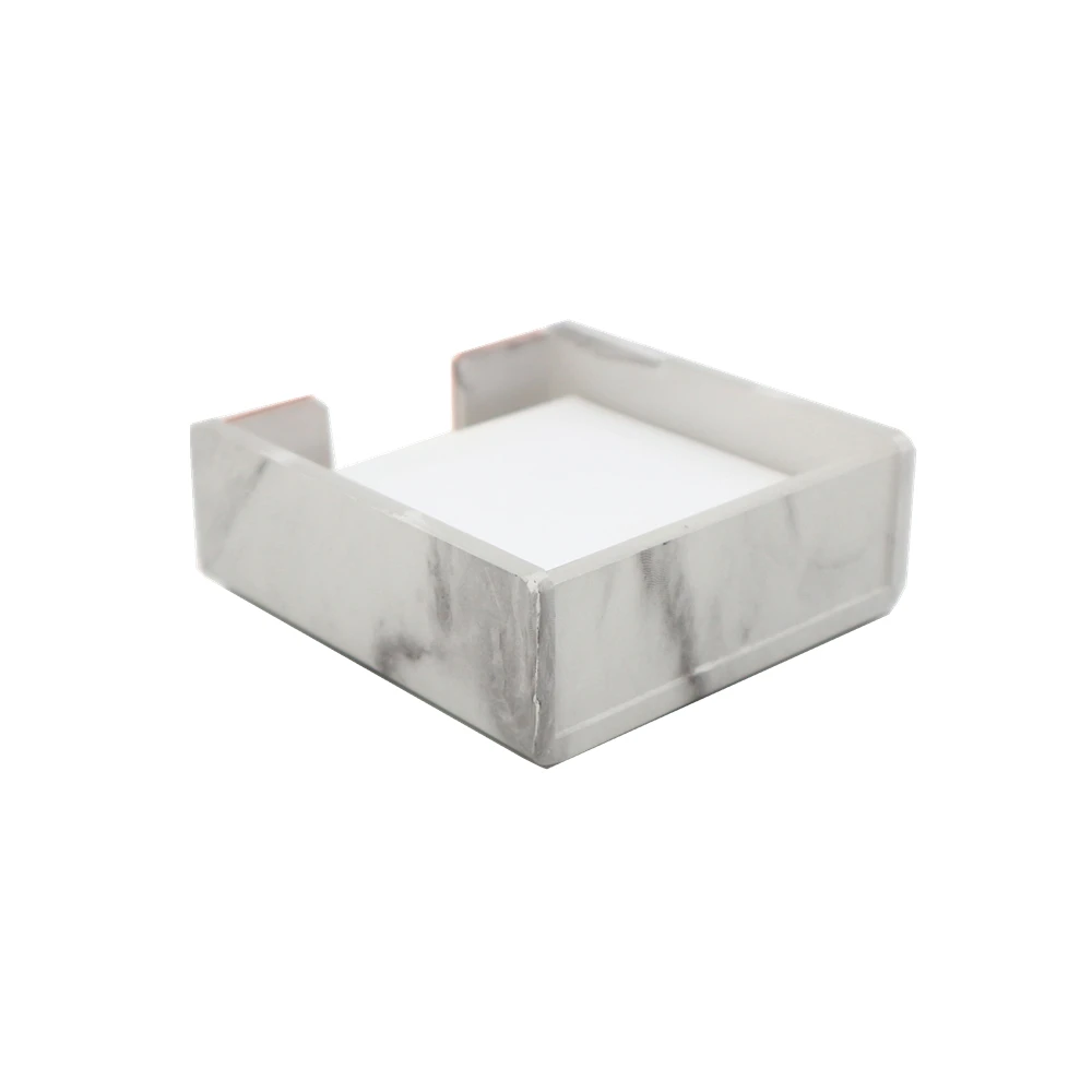 marble rose gold sticky note dispenser memo pad holder