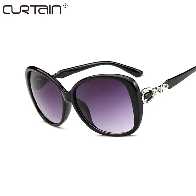 

CURTAIN Fashion Vintage Oversize Cat Eye Gradient Sunglasses Women Brand Designer Big Frame Sun Glasses For Female Lady Eyewear