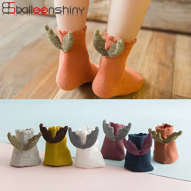 BalleenShiny Little Wing Short Socks Newborn Baby Princess Cute Creative Socks 100% Cotton Children Kids Soft New Lovely Socks