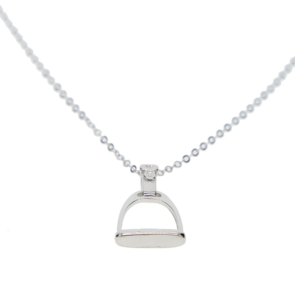 silver Stirrup equestrian necklace  (9)