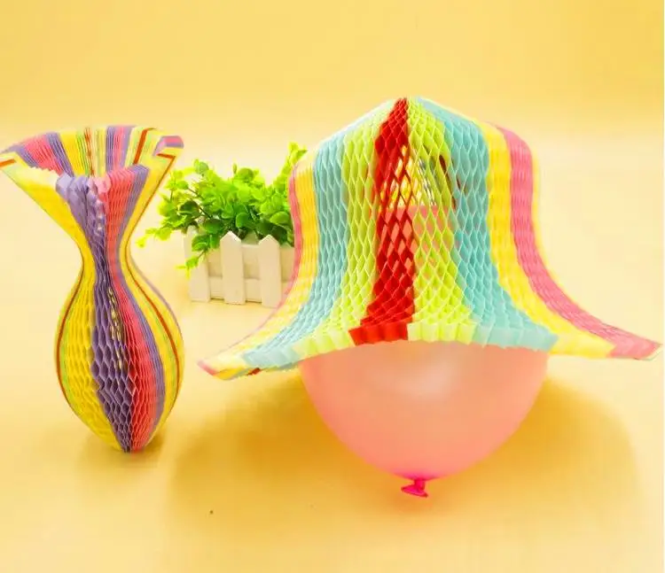 100PCS Magic Vase Paper Hats Handmade Folding Hat for Party Decorations Funny Paper Caps Travel