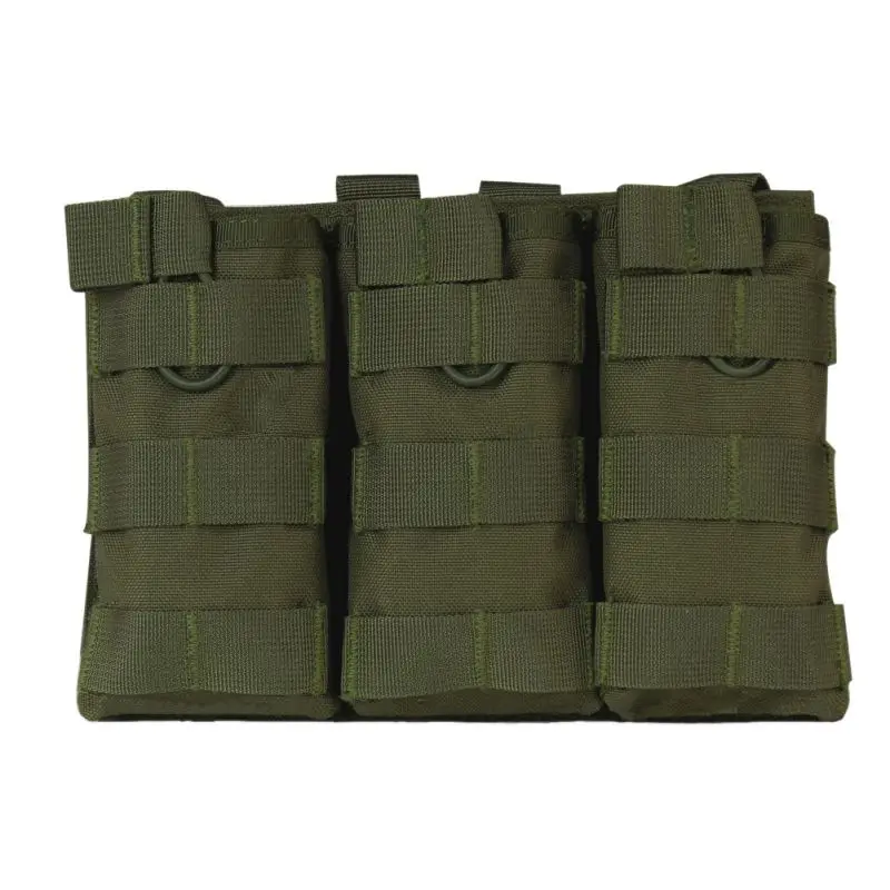 Тактический MOLLE тройной открывающийся чехол для журналов FAST AR M4 FAMAS Mag Pouch военный Пейнтбольный инвентарь - Цвет: AG