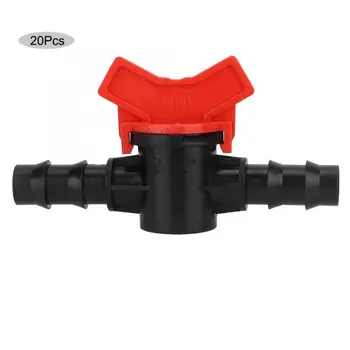 

20Pcs Irrigation Valve Straight Micro Garden Lrrigation Lawn Watering Water Hose Connector Valve agricultura