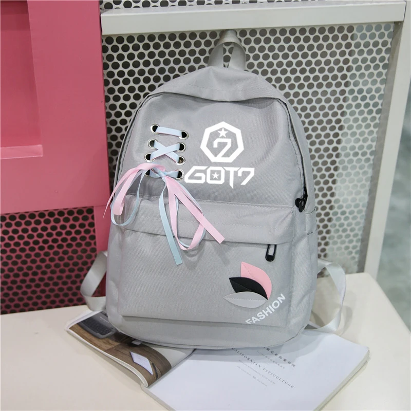 Новое поступление Exo Got7 холщовый рюкзак корейский женский Харадзюку бродячий детский Nct 127 Monsta X дважды Рюкзаки рюкзаки Sac Dos Femme - Цвет: got3