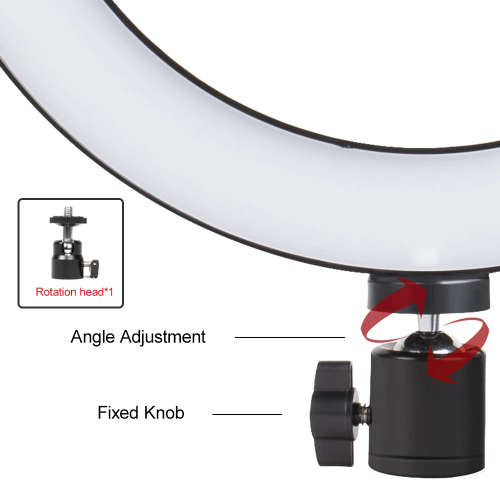 16/26 см фотографии светодиодный селфи кольцо светильник лампа Steepless светильник ing кольцо с регулируемой яркостью с головку колыбели для мобильного телефона в реальном времени YouTube лампа