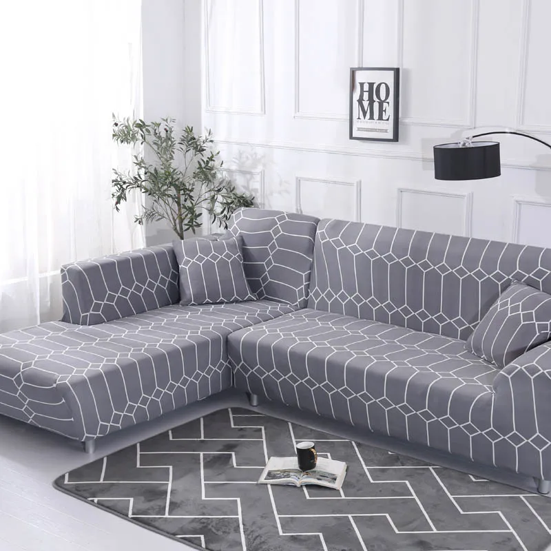 Чехол для дивана, Хлопковый чехол, эластичный чехол для дивана, чехлы для дивана, для гостиной, подходит l-образный угловой секционный диван(нужен заказ 2 шт - Цвет: Color 2