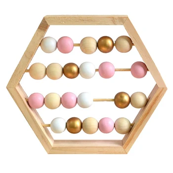 

Early Educational Learning Puzzle Toy Numbers Counting Calculating Beads Math Wooden Beads Toy 22.7*2.8*20cm