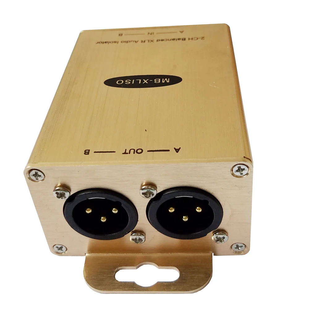 Professional Audio Ground Isolator Balanced XLR Audio Isolation Transformer Analog AES/EBU Signal Eliminate Noise  Hum Killer