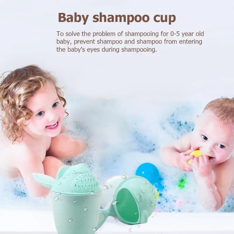 Cute Cartoon Bear Baby Bathing Cup Practical Water Ladle Bathing Cup