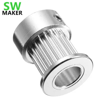 

SWMAKER 1pcs 3D Printer Accessories GT2 Timing Pulley 20Teeth Gear Bore 6.35mm / 8mm / 5mm belt Width 10mm Aluminium alloy