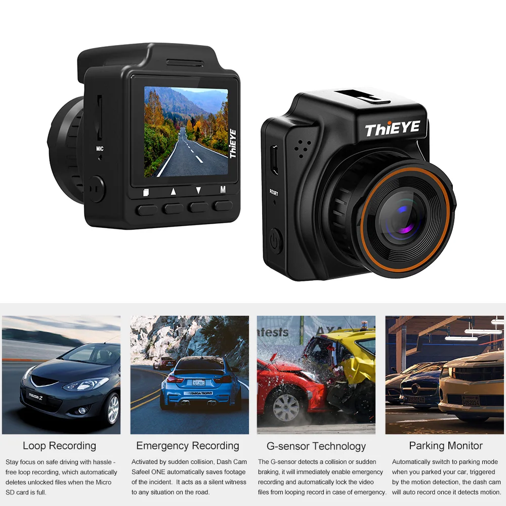 

ThiEYE Car DVR Dash Cam Video Recorder Camera with Loop Recording Night Vision for bmw ford Honda Renault Toyota Peugeot volvo