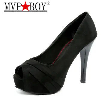 

MVP BOY 2018 European Fashion Serpentine Sexy Open Toe 12CM Thin High Heels Women Pumps Summer Thick Platform Shoes