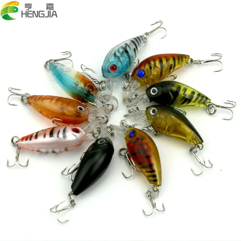 Iscas de Pesca Ganchos de Pesca de Plástico Iscas de Pesca de Mergulho 10 Japão Crankbait Rígido de Mergulho Baixo Pike Pesca Aborda 90 Pcs 4g 4.5 cm 10 pesca de plástico rígido iscas de pesca
