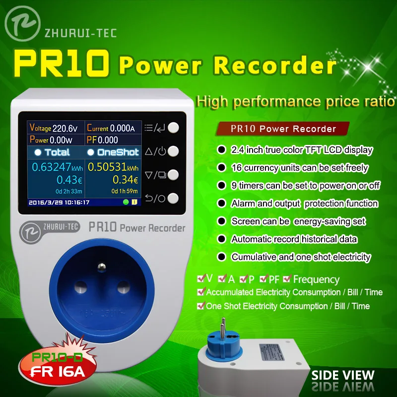 Buy PR10 D FR16A plug / power recorder/ energy meter