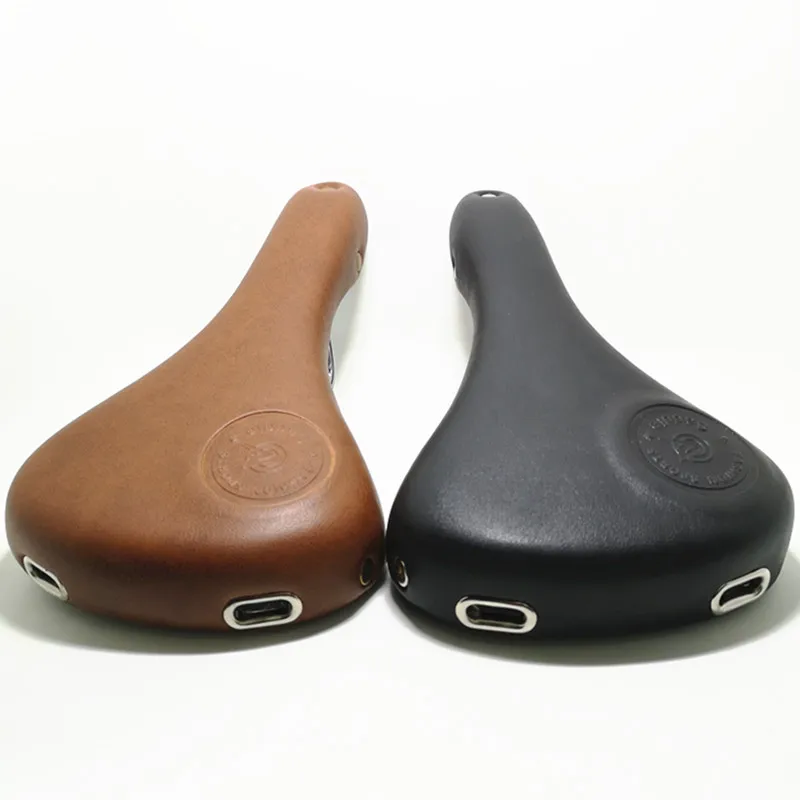 Q1106 велосипедное седло ручной работы коричневого цвета, винтажное седло для горного велосипеда, подушка для горного велосипеда, коричневая Высококачественная ретро сумка, велосипедное седло