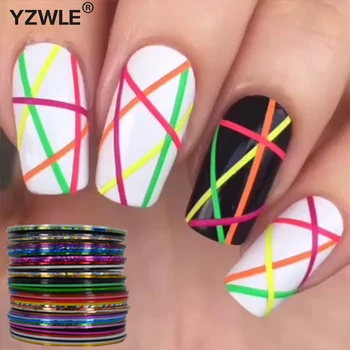 

40 Popular 0.8mm Nail Striping Tape Line For Nails Decorations Diy Nail Art Self-Adhesive Decal Tools