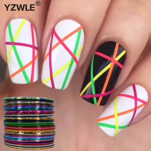 Buy 40 Popular 0.8mm Nail Striping Tape Line For Nails