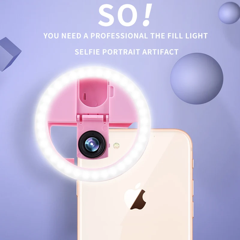 

Universal Mobile phone Selfie LED fill light Portable Mobile Phone 36 LED Selfie Lamp Luminous Ring Clip For iPhone Samsung ...