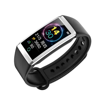 

elenxs Heart Rate Watch Bluetooth 4.0 Wristband IP67 Waterproof Blood Pressure Sport Bracelet Message Reminder
