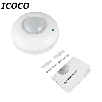 

Quality Ceiling Recessed Human Body Induction Switch Detector AC 220V-240V 50Hz Infrared Motion Sensor 360 Degree Body Inductor