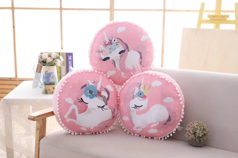 1 шт. 38 см Kawaii Единорог плюшевая подушка животное лошадь игрушечный Единорог диван подушка милые куклы для детей рождественские подарки
