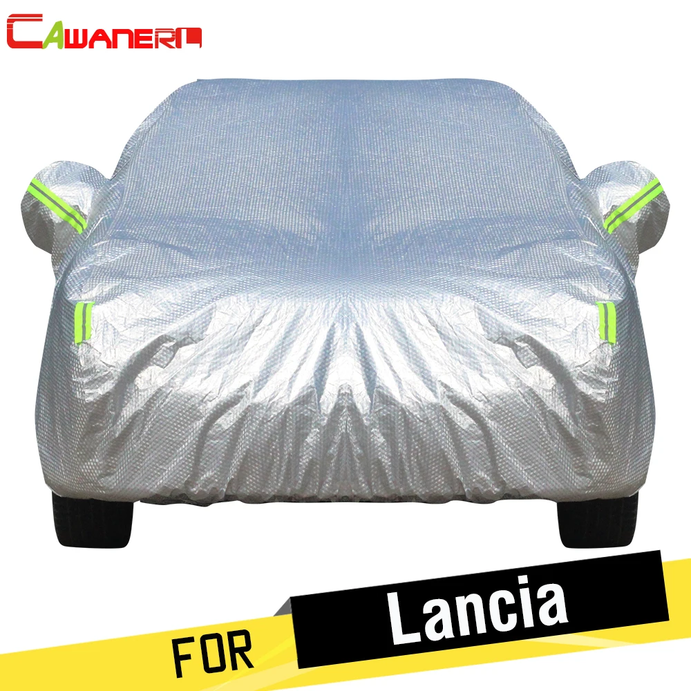 Cawanerl Thicken Cotton Car Cover Anti-UV Outdoor Sun Shield Rain