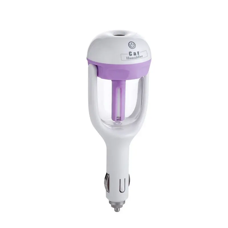Портативный мини Автомобильный ароматерапия USB Автомобильное зарядное устройство увлажнитель воздуха очиститель воздуха распылитель добавить воду эфирное масло Ароматический диффузор - Цвет: Фиолетовый