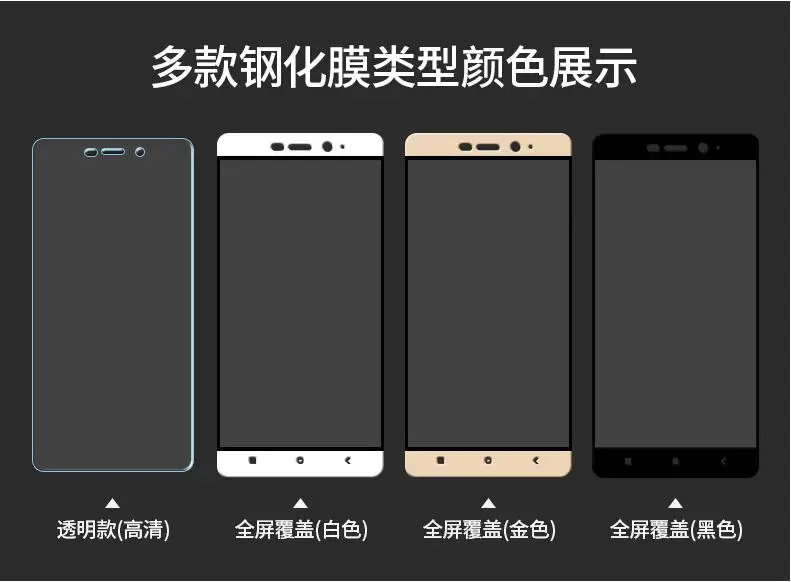 

Bonaier 2pcs Enhanced Anti fingerprint 2.5D Tempered Glass Film for Redmi 4 Pro Prime Screen Protector+Back Film Gifts