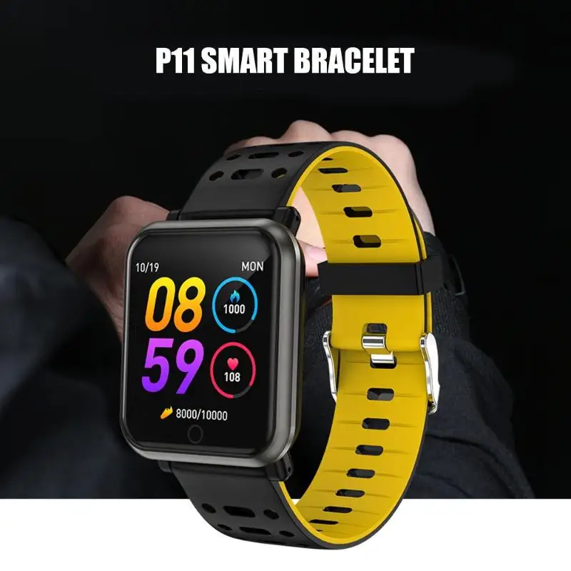 P11 Bluetooth 4,0 водонепроницаемый IP68 кровяное давление умный Браслет