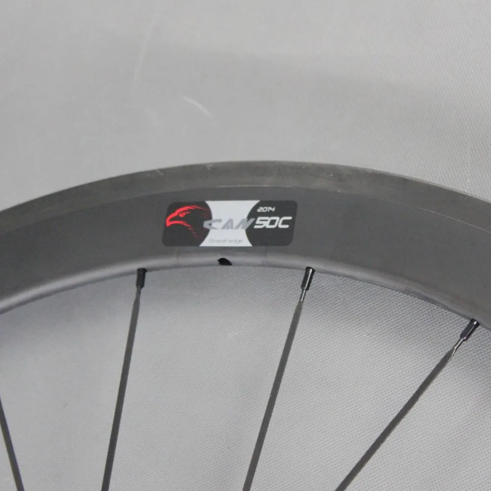 Top ICAN BIKES 50mm carbon clincher road bike wheels 21mm width UD matt carbon wheels 700C carbon road wheels SP-50C 7