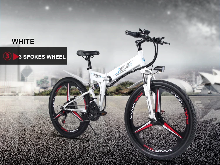Best 26 inch folding electric mountain bike 48V variable speed smart GPS APP ebike Double battery built-in lithium battery 40KM/H 25