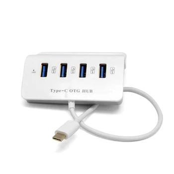 

Multifunctional Type-C Hub Mobile Phone Bracket Holder 4-Port USB 2.0 Expander Phone Charger Fast Charging Portable Converter
