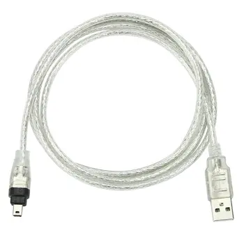 

LBSC USB Data Cable, IEEE 1394 4 Pin to USB Mini Plug Firewire for MINI DV HDV camcorder to Edit 1.4M
