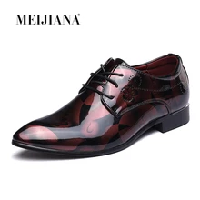 MEIJIANA/Модные Туфли-оксфорды для мужчин; полуботинки; модельные туфли; Мужская официальная обувь с острым носком; деловая Свадебная обувь
