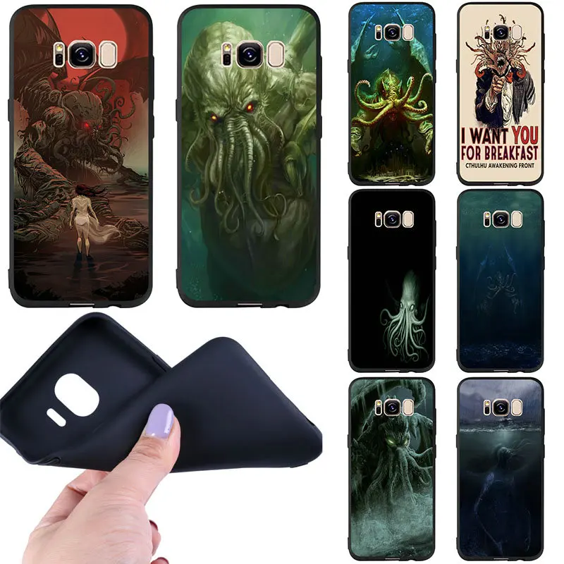 

For Samsung Galaxy A3 A5 A6 A7 A8 A9 J2 J3 J5 J6 J7 2017 2018 Coque Bags Silicone Soft Matte Phone Cases Sleeve Loves Cthulhus