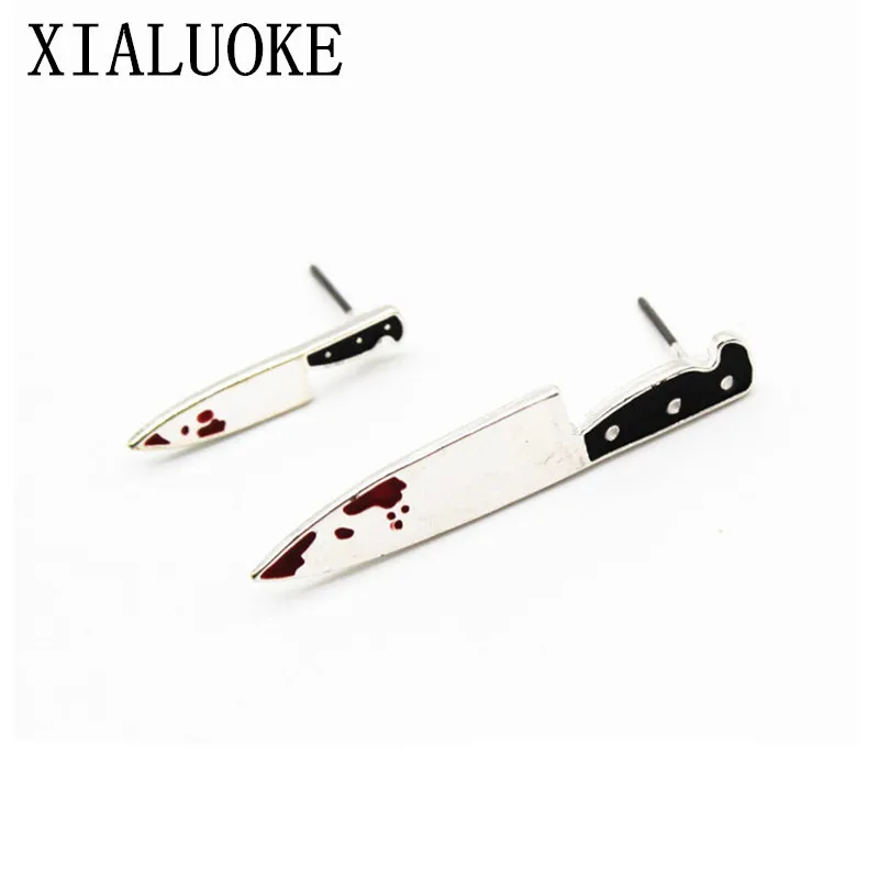 

XIALUOKE Personality trend punk wind stud earrings Fashion female stud earrings Textile tools jewelry earring