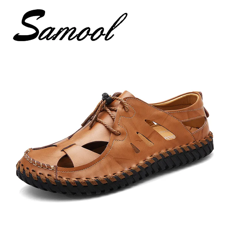 leather beach sandals