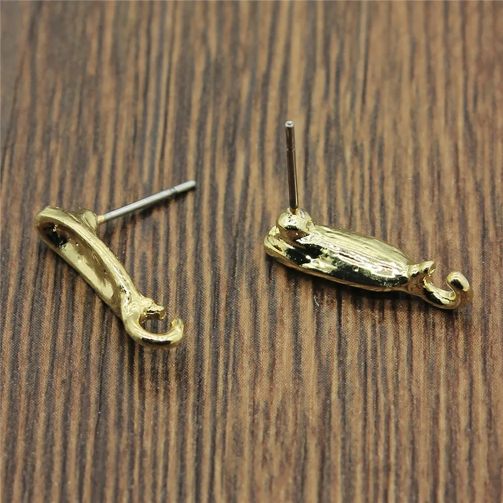 K4095-5x17mm 2 шт./лот, серьги-гвоздики, аксессуары, ювелирное изделие и компоненты, серьги, аксессуары, золотые искаженные серьги, базовые шпильки - Цвет: K4095-5x17mm