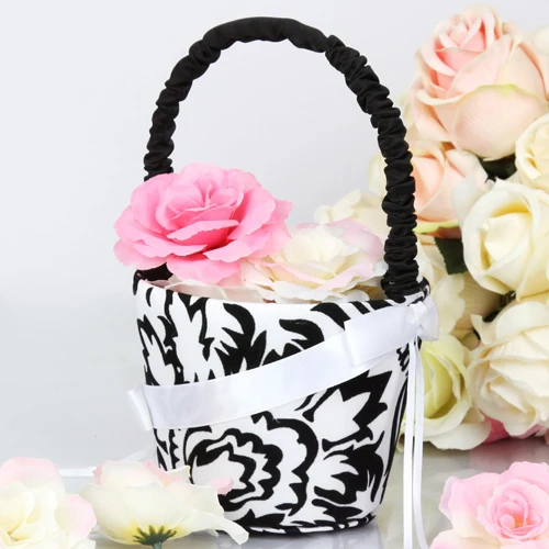20 см белые и черные цветочные свадебные корзины для девочек|basket girl|basket flower girls
