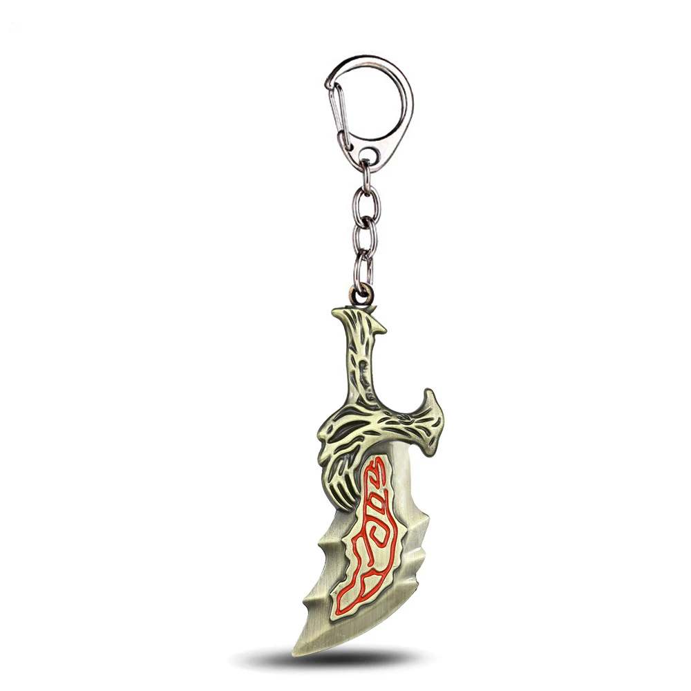 

Game God Of War Keychain OLYMPUS KRATOS Metal Key Rings Blades of Chaos Kids Gift Chaveiro Key Chain Jewelry YS10927