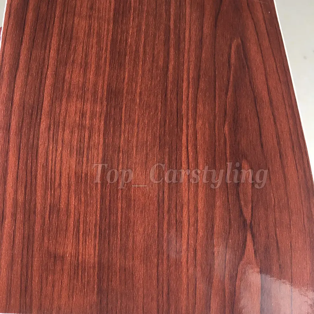 gloss dark woodgrain vinyl car wrapping film wood stickers (2)
