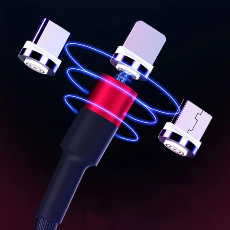 

USB Magnetic Cable Quick Charge For iPhone Type C Cable Android Wire For Samsung S7 S8 Mobile Phone Microusb Fast Charging Cord