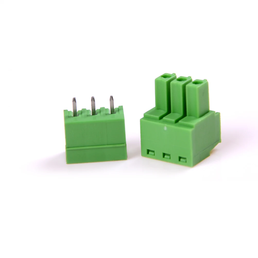 10 PCS3-Pin 3,81 мм расстояние PCB Универсальные винтовые Клеммники соединители