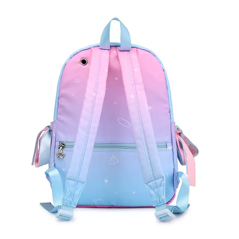 blue backpack girl