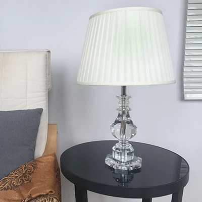 Роскошная Хрустальная настольная лампа, прикроватные лампы для спальни, гостиной, декоративный Ночной светильник, светильник для спальни s Lamparas De Mesa - Цвет абажура: M crystal base